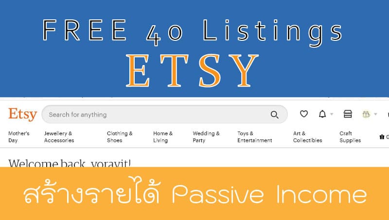 Free 40 Listings Etsy Passive Income
